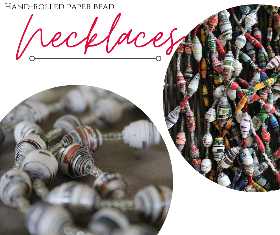 Hand-Rolled Paper Bead Necklaces1