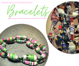 Hand-Rolled Paper Bead Bracelets