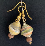 Hand-Rolled Paper Bead Earrings