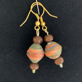 Hand-Rolled Paper Bead Earrings