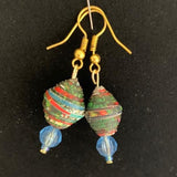 Hand-Rolled Paper Bead Earrings