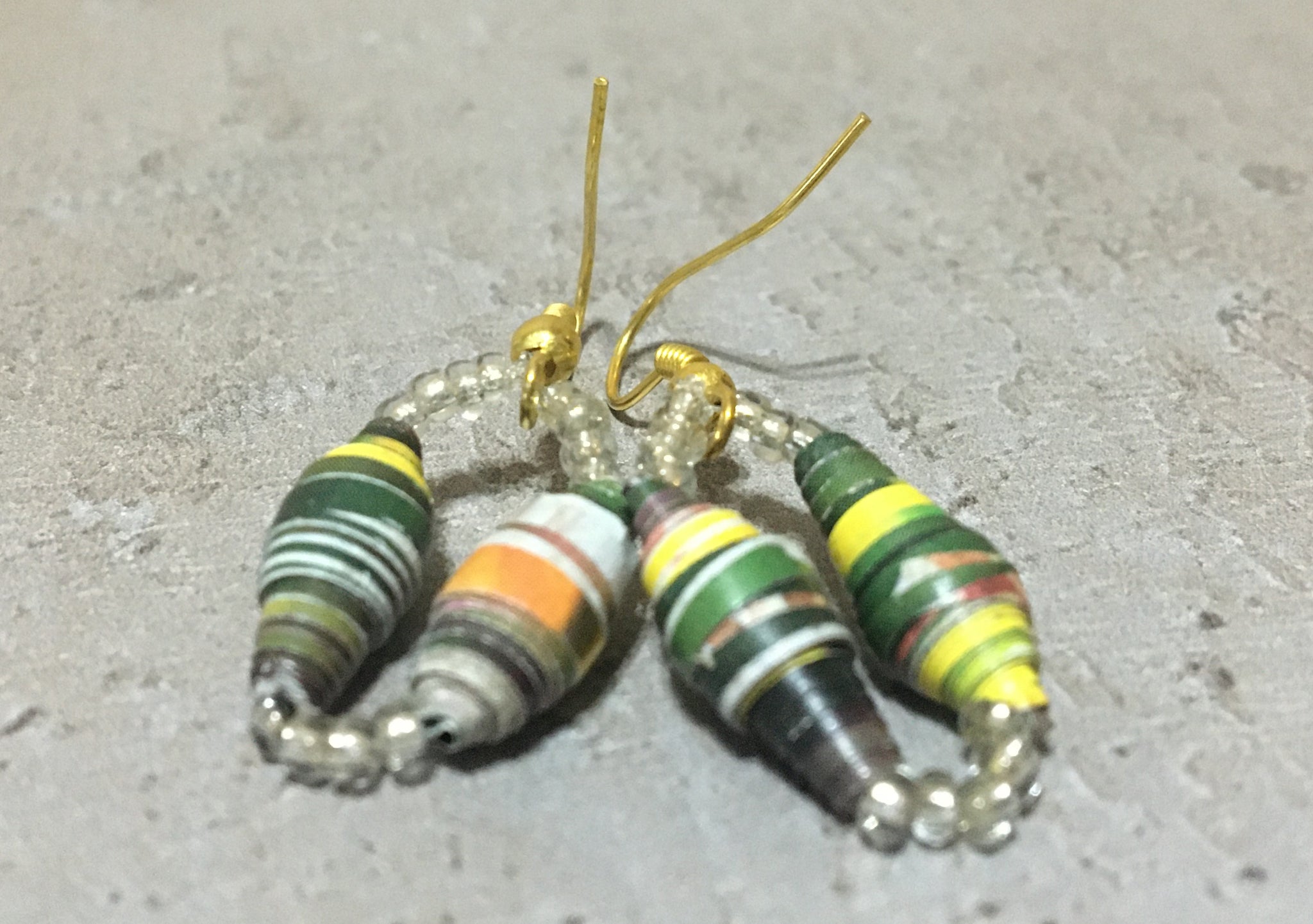 Hand-Rolled Paper Bead Earrings – The Village of Hope Shop