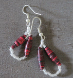 Hand-Rolled Paper Bead Earrings