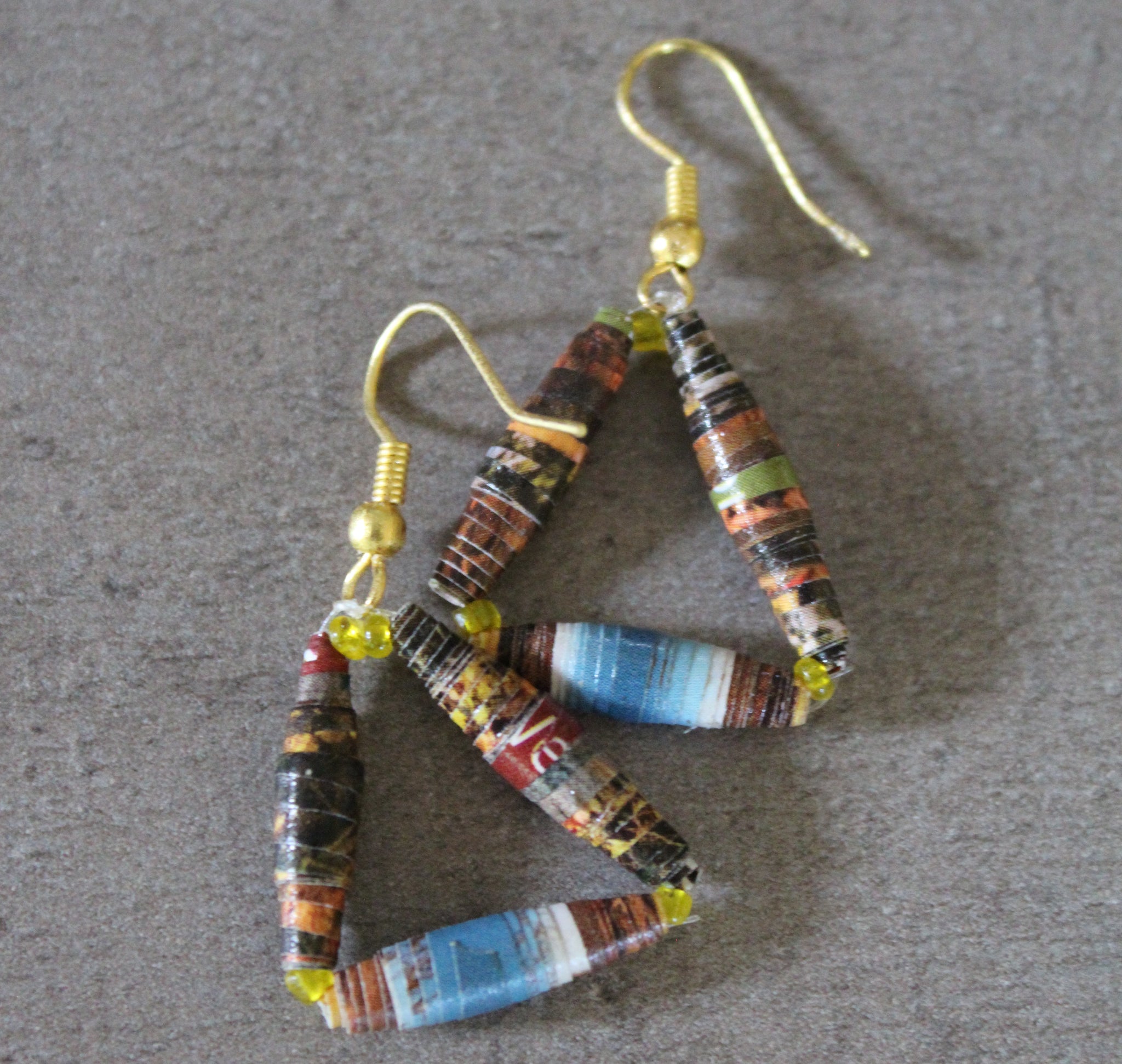 Hand-Rolled Paper Bead Earrings – The Village of Hope Shop