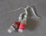 Hand-Rolled Paper Bead Earrings