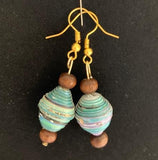 Hand-Rolled Paper Bead Earrings