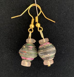 Hand-Rolled Paper Bead Earrings